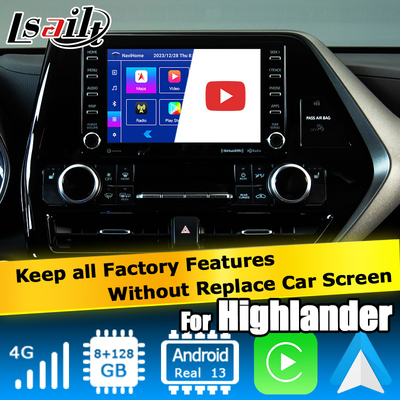 Interfaz de vídeo de coche carplay inalámbrico Android auto Android 13 TOYOTA Highlander