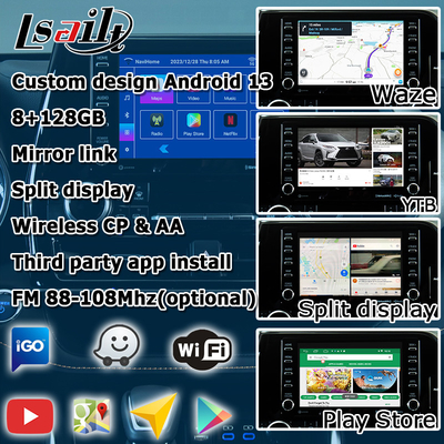 Interfaz de vídeo de coche carplay inalámbrico Android auto Android 13 TOYOTA Highlander