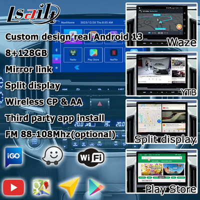 Car Android 13 caja de navegación para Toyota LC200 GXR Fujitsu unidad Carplay waze youtube vista trasera etc