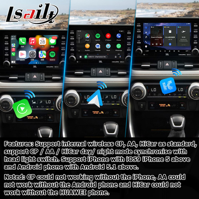 8+128GB Android 13 Interfaz de Android Carplay para Toyoat RAV4 2019 para presentar el Touch N Go 3