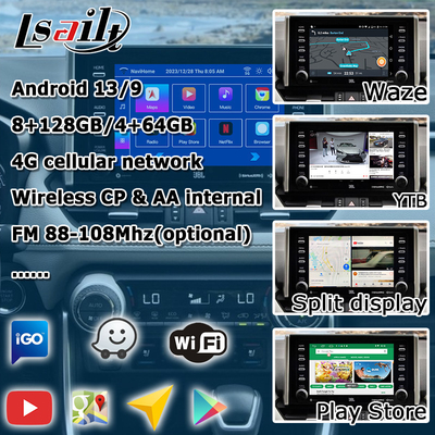 8+128GB Android 13 Interfaz de Android Carplay para Toyoat RAV4 2019 para presentar el Touch N Go 3