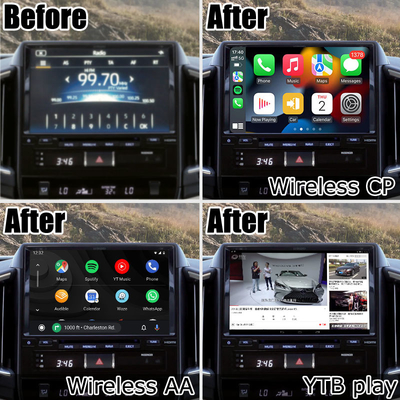 Interfaz de vídeo Android 13 para Toyota Land Cruiser LC200 GXR con vista trasera WiFi carplay android auto