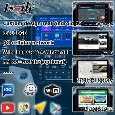 Interfaz de vídeo Android 13 para Toyota Land Cruiser LC200 GXR con vista trasera WiFi carplay android auto