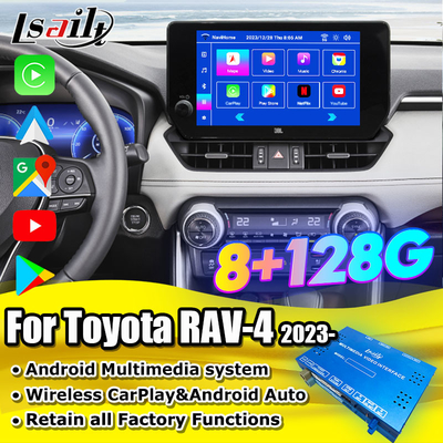 Android 13 Interfaz de infoentretenimiento Android para Toyota RAV-4 2023-Crown, Alphard, Harrier Actualización de pantalla OEM con sistema multimedia Android, YouTube