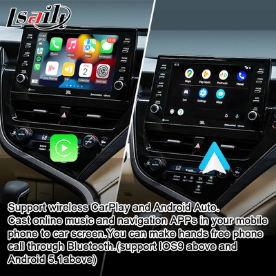 Lsailt Android 13 Interfaz de vídeo para Toyota Camry 2018-2021 RAV-4, Sienna Actualización de pantalla OEM con sistema multimedia Android Incluye YouTube, NetFlix