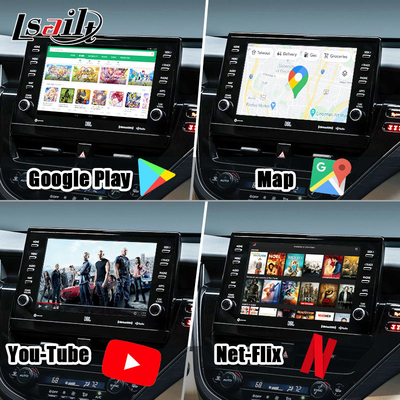 Lsailt Android 13 Interfaz de vídeo para Toyota Camry 2018-2021 RAV-4, Sienna Actualización de pantalla OEM con sistema multimedia Android Incluye YouTube, NetFlix