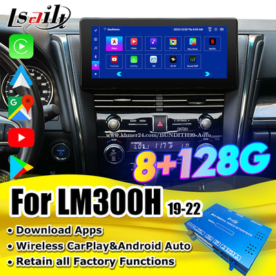 Android 13 Interfaz de vídeo Lexus Actualización de pantalla OEM para LM350 LM500H NX RX ES Kit de actualización incluido YouTube, NetFlix, CarPlay inalámbrico