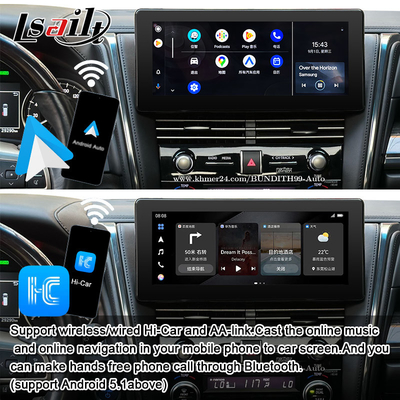 Android 13 Interfaz de vídeo Lexus Actualización de pantalla OEM para LM350 LM500H NX RX ES Kit de actualización incluido YouTube, NetFlix, CarPlay inalámbrico
