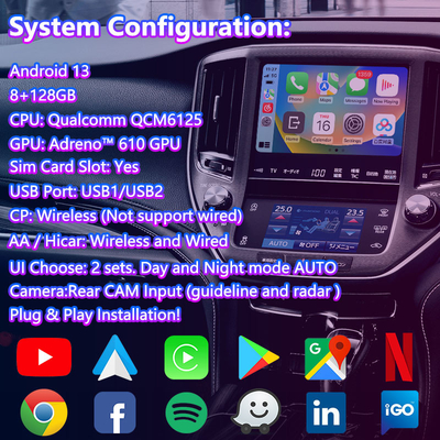 Interfaz de vídeo multimedia para Android para 2012-2018 Toyota Crown S210 AWS210 GRS210 GWS214 Majesta Athlete