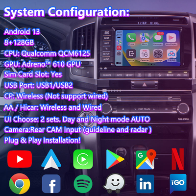 Interfaz de vídeo multimedia para Toyota Land Cruiser LC200 V8 LC 200 2012-2015