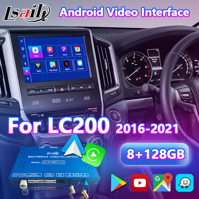 Interfaz de video multimedia para Android para el Toyota Land Cruiser LC 200 GXL VX VXR VX-R Sahara LC200