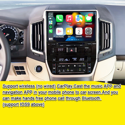 Interfaz multimedia Android para el Land Cruiser GX_R 2018-2021 LC200 inalámbrico Apple CarPlay y Android Auto Retrofit actualización