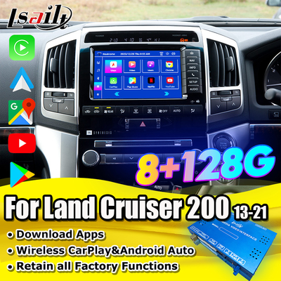 Módulo de actualización de Android OEM para Land Cruiser 2013-2021 Kit de CarPlay inalámbrico integración YouTube, Google Map, Android Auto