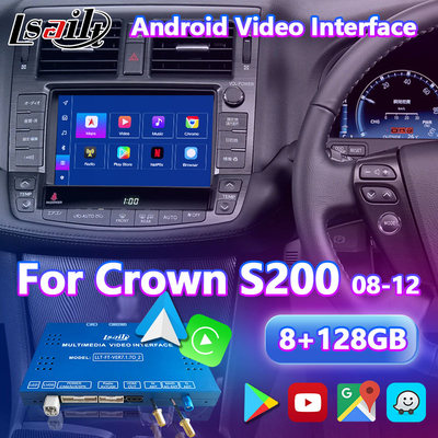 Interfaz de video multimedia Android Lsailt para Toyota Crown S200 GWS204 GRS204 URS204 UZS207 Athlete Majesta 2008-2012