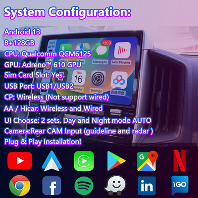 Interfaz de video multimedia Android Lsailt para Toyota Land Cruiser LC200 GX-R LC 200 GXR 2018-2022