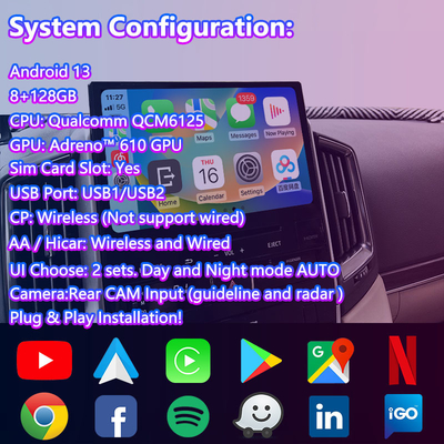 Interfaz de video multimedia Android Lsailt para Toyota Land Cruiser LC200 GXR GX-R FST LC 200 2018-2022