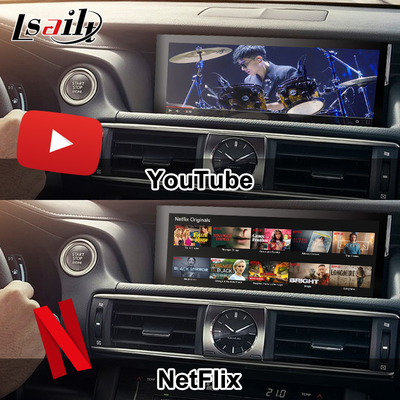 Lexus Android Screen Android 13 Multimedia Display 8 Núcleo Qulcomm para LEXUS IS200T IS300H IS350 Apoyo al control del joystick, YouTube, Google Play, CarPlay