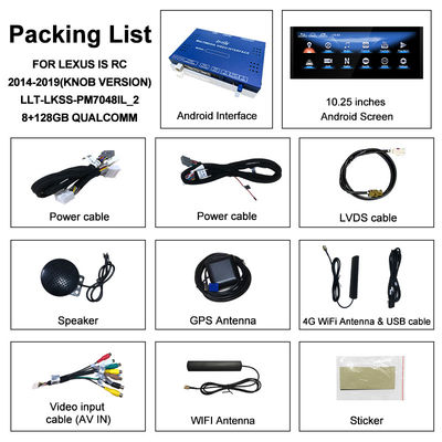 Pantalla Android 13 Android de 10.25 pulgadas para Lexus IS200T IS300H 2015-2020 con WIFI, HDMI, Bluetooth, CarPlay inalámbrico
