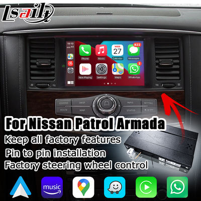Interfaz video auto 2011-2017 de Nissan Patrol Armada Y62 Android Carplay inalámbrico
