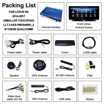 Pantalla Android Lexus 8 Core Qualcomm Multimedia Display para LEXUS NX200T NX300H 2014-2021, compatible con control de mando giratorio (Joystick Rotary Knot), YouTube, Google Play, CarPlay