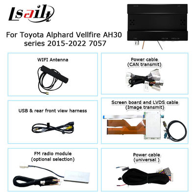 Toyota Alphard Vellfire AH30 serie de estilo OEM puro Carplay Android auto box modelo 2015-2022