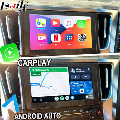 Módulo de actualización automática inalámbrico Apple CarPlay / Android para Alphard 30 Serie Vellfire Toyota Apoyo a la radio FM, A / C, espejo, cámaras