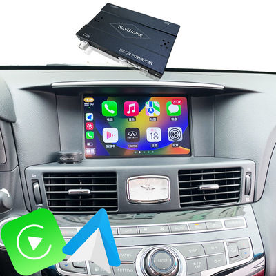 Interfaz CarPlay para Infiniti Q70 Q70L M35 M45 Fuga 2009-2019 Adaptador Android Auto Inalámbrico Integración de Espejo de Teléfono Móvil, Temperatura AC