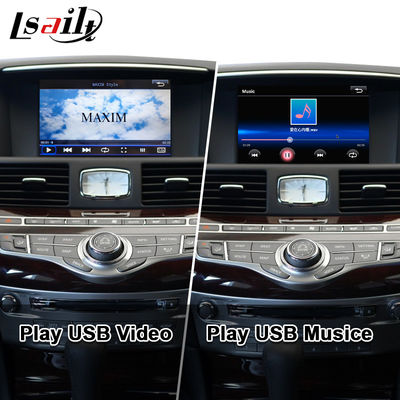 Interfaz CarPlay para Infiniti Q70 Q70L M35 M45 Fuga 2009-2019 Adaptador Android Auto Inalámbrico Integración de Espejo de Teléfono Móvil, Temperatura AC