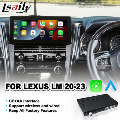Modulo de interfaz Lsailt OEM CarPlay para 2020-2023 Lexus LM 350 LM300h LM350 Pantalla de fábrica sin cables Android Auto