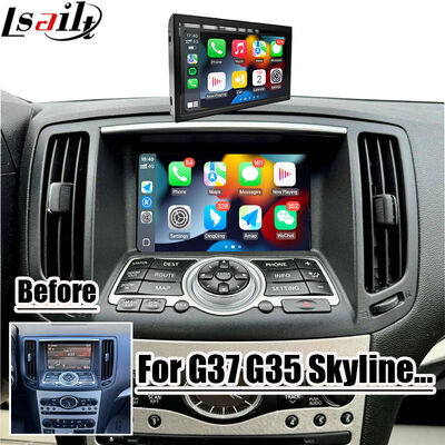 Lsailt 7 pulgadas Wireless Android Auto CarPlay Pantalla para Infiniti G37 G25 G35 Skyline 370GT (V36) Q40 2007-2014 Pantalla táctil de alta definición