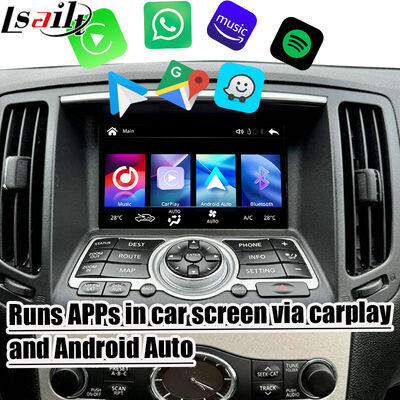Lsailt 7 pulgadas Wireless Android Auto CarPlay Pantalla para Infiniti G37 G25 G35 Skyline 370GT (V36) Q40 2007-2014 Pantalla táctil de alta definición