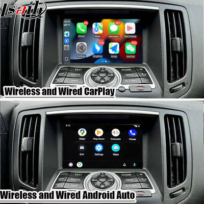 Lsailt 7 pulgadas Wireless Android Auto CarPlay Pantalla para Infiniti G37 G25 G35 Skyline 370GT (V36) Q40 2007-2014 Pantalla táctil de alta definición