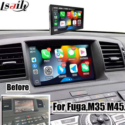 Pantalla CarPlay de 8 pulgadas Lsailt para Nissan Fuga (Y50) Infiniti 350GT 2005-2008 Android Auto, Mirroring, Pantalla táctil HD