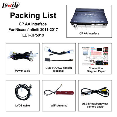 Interfaz inalámbrica de Apple Carplay para Pathfinder R51 D40 Navara 08IT con Android Auto, Bluetooth, WiFi, música de YouTube