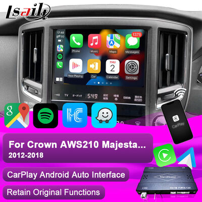 Interfaz Apple CarPlay para Crown S210 AWS210 GRS210 GWS214 GWS215 Majesta Athlete Royal Saloon con Android Auto integrado, Cámara de Reversa, Climatizador