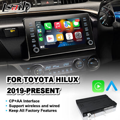 Lsailt Wireless Android Auto Carplay Interface para el Toyota Hilux de 2019 y actuales