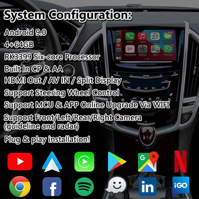 Interfaz multimedia de video Android Lsailt para el sistema CUE de Cadillac SRX 2012-2016 con Carplay