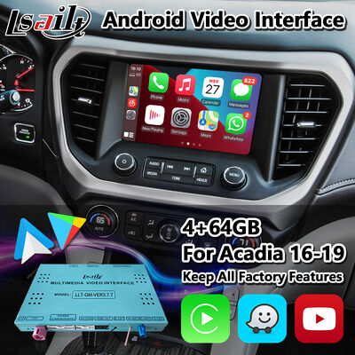 Sistema de Navegación GPS Android Lsailt Interfaz Carplay para Sistema Intellilink GMC Acadia 2016-2019