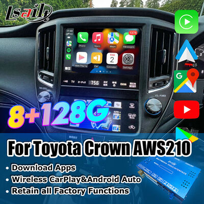 Interfaz de video multimedia Android 13 para Crown S210 AWS210 GRS210 GWS214 GWS215 Majesta Athlete Royal Saloon Mejora de pantalla OEM con CarPlay inalámbrico