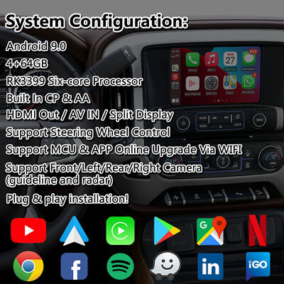 Chevrolet Silverado Android Carplay Interfaz multimedia con Android Auto inalámbrico