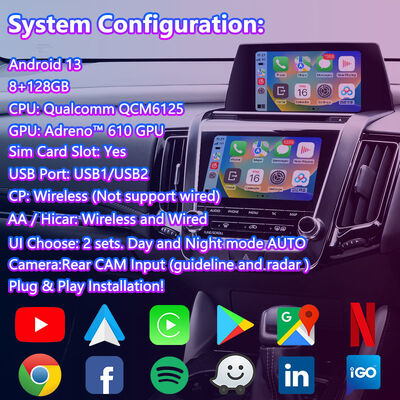 Interfaz de vídeo multimedia Android para Toyota Crown S220 2018-2022 con Carplay