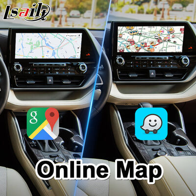 Interfaz de vídeo multimedia de navegación de automóviles Android para el Toyota Highlander 2020.