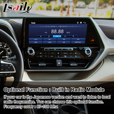 Interfaz de vídeo multimedia de navegación de automóviles Android para el Toyota Highlander 2020.