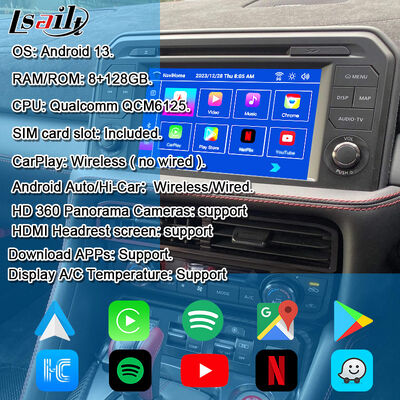 NISSAN Interfaz multimedia OEM Actualización Android para GT-R 2017 + CarPlay inalámbrico integrado, YouTube, NetFlix,Android Auto