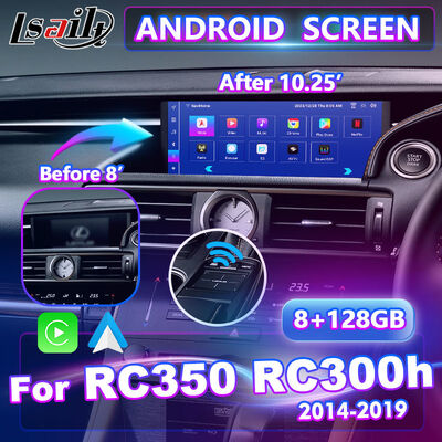Pantalla de interfaz multimedia de Android Carplay para el Lexus RC350 RC300h RC200t RC300 RCF 2014-2018