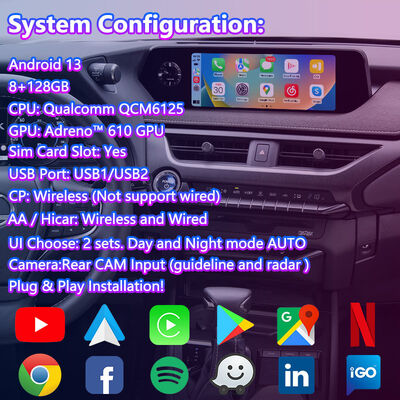 Lsailt Android Carplay pantalla multimedia para 2018-2021 Lexus UX 300e UX200 UX250h UX300e