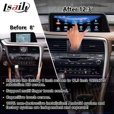 Pantalla Carplay Multimedia Android Lsailt para Lexus RX RX450h RX350 RX200t RX300 RX450L RX350L 2016-2019