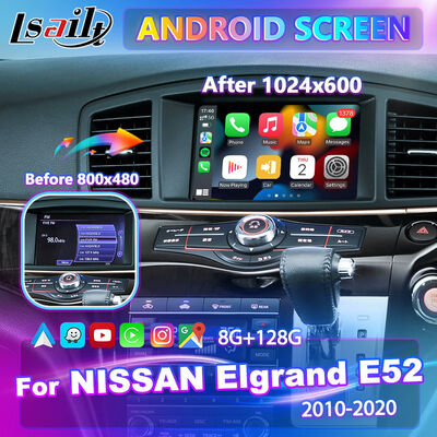 Vendió Android Carplay Multimedia Screen para el año 2010-2020 Nissan Elgrand E52