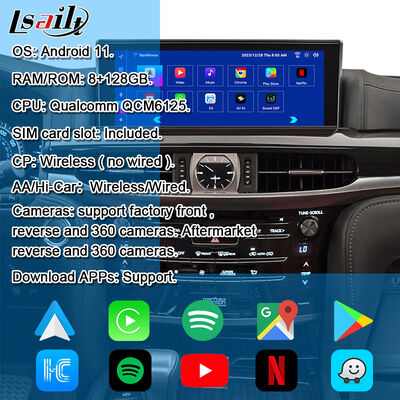 Módulo de actualización de Android OEM para Lexus RX GX LS NX ES integración inalámbrica CarPlay, Android Auto, YouTube, NetFlix