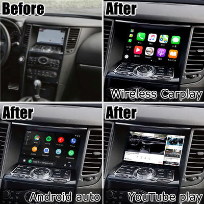 Android 13 Interfaz de video de navegación de automóviles soporte Waze / Youtube para Infiniti QX70 / FX50 FX35 FX37